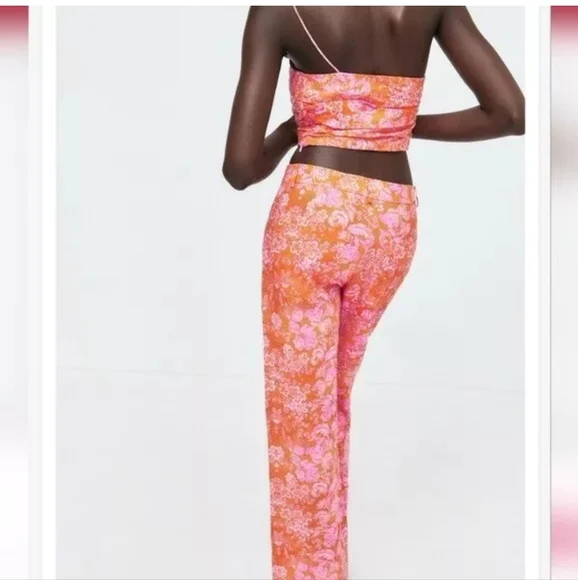 Zara Beachy Summer linen blend Straight Leg pants 28×32" Length - Picture 3 of 8